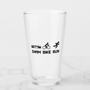 Triathlon Swim Bike Run Glas