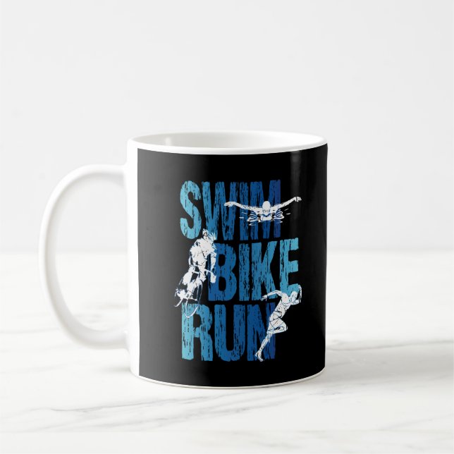Triathlon - Swim Bike Run Kaffeetasse (Links)