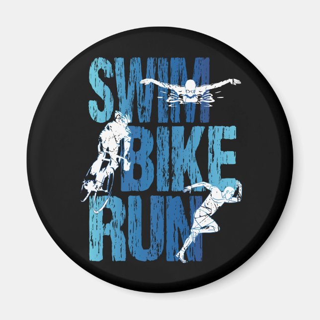 Triathlon - Swim Bike Run Magnet (Vorne)