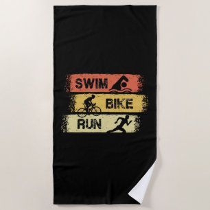 Triathlon - Swim Bike Run Strandtuch