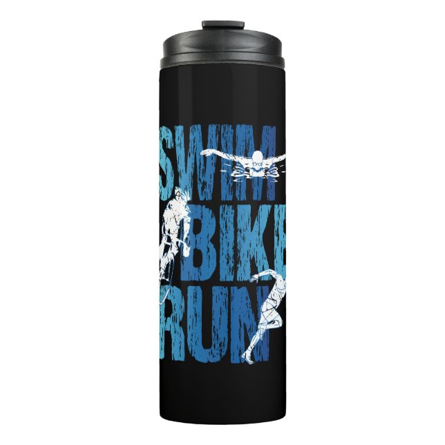 Triathlon - Swim Bike Run Thermosbecher (Vorderseite)