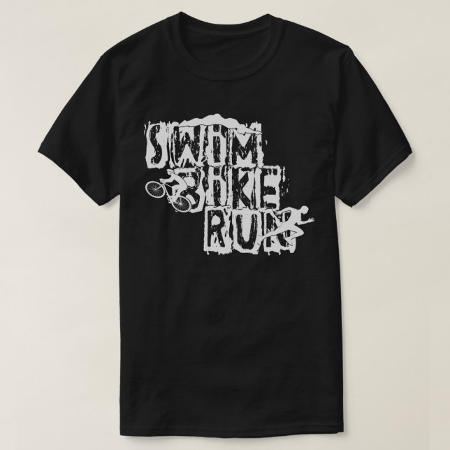 Triathlon Swim Bike Run Triathlete 16 T-Shirt (Design vorne)
