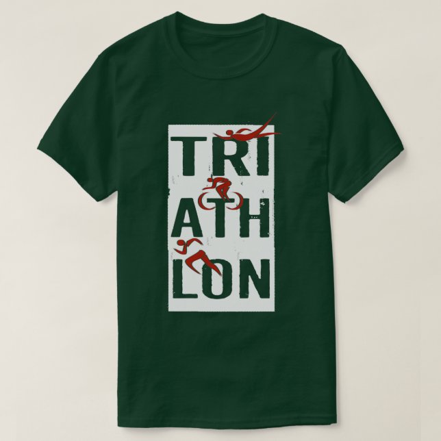 Triathlon Swim Bike Run Triathlete 62 T-Shirt (Design vorne)