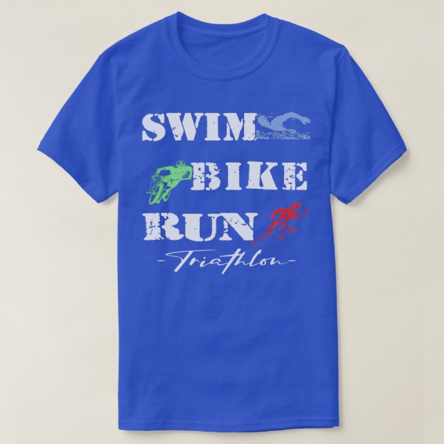 Triathlon Swim Bike Run Triathlete 71 T-Shirt (Design vorne)
