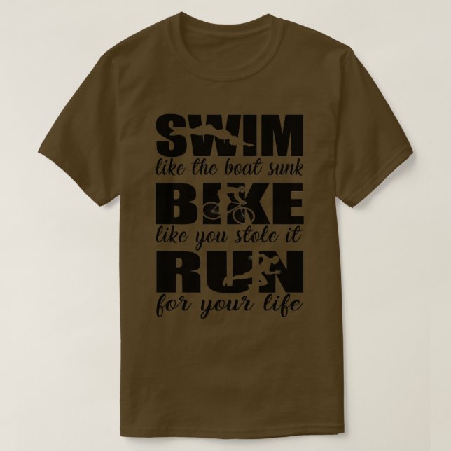 Triathlon Swim Bike Run Triathlete 87 T-Shirt (Design vorne)