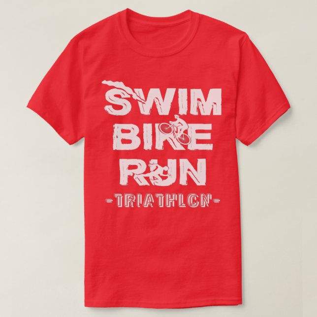 Triathlon Swim Bike Run Triathlete 89 T-Shirt (Design vorne)