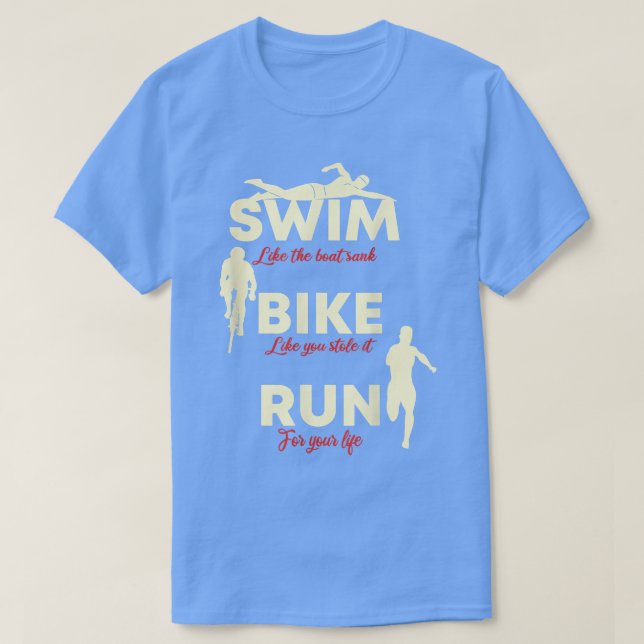 Triathlon Swimming Cycling Running 1369 T-Shirt (Design vorne)