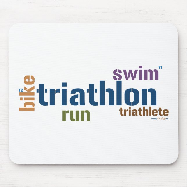 Triathlon-Text Mousepad (Vorne)