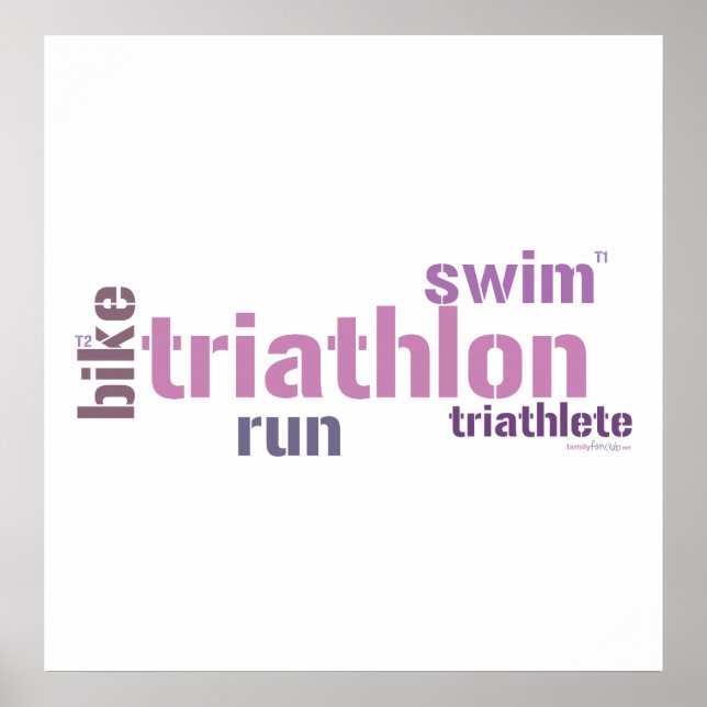 Triathlon Text Poster (Vorne)