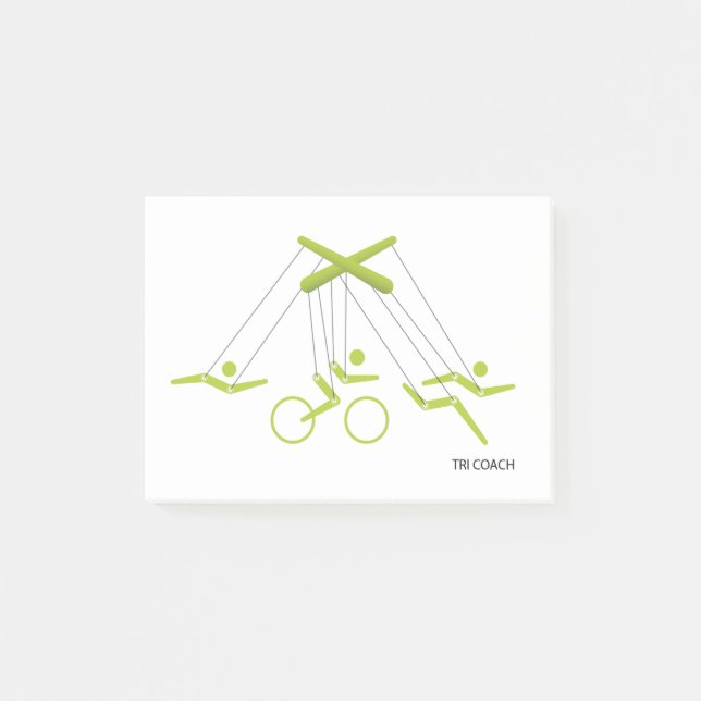 Triathlon-Trainer, Triathlon-Trainer Post-it Klebezettel (Vorderseite)