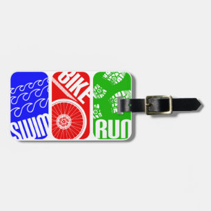 Triathlon-TRI Farbblöcke Gepäckanhänger