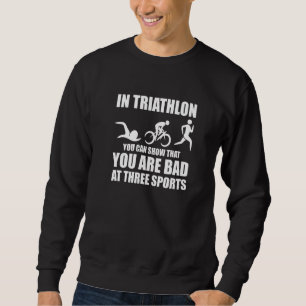 Triathlon Triathlet Läufer Radfahrer Schwimmer Sweatshirt