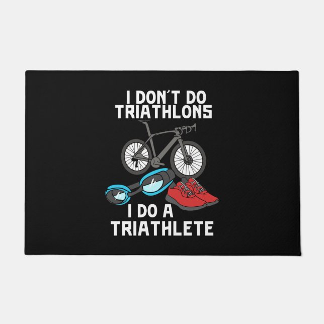 Triathlon Triathlete Fußmatte (Vorderseite)
