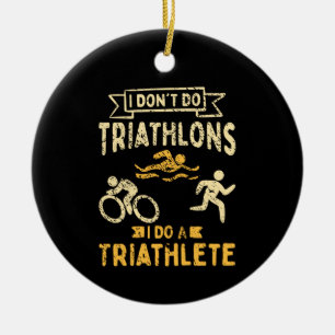 Triathlon Triathlete Keramik Ornament