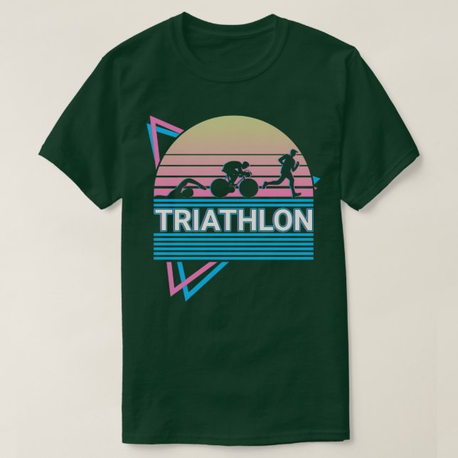 Triathlon Triathlete Retro-Geschenk T-Shirt (Design vorne)