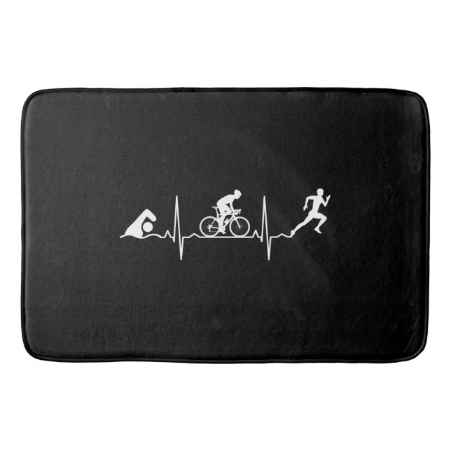 Triathlon - Triathlon Heartbeat Badematte (Vorderseite)