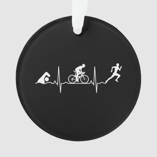 Triathlon - Triathlon Heartbeat Ornament (Vorderseite)