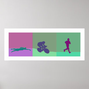 Triathlon-Triptychon Poster