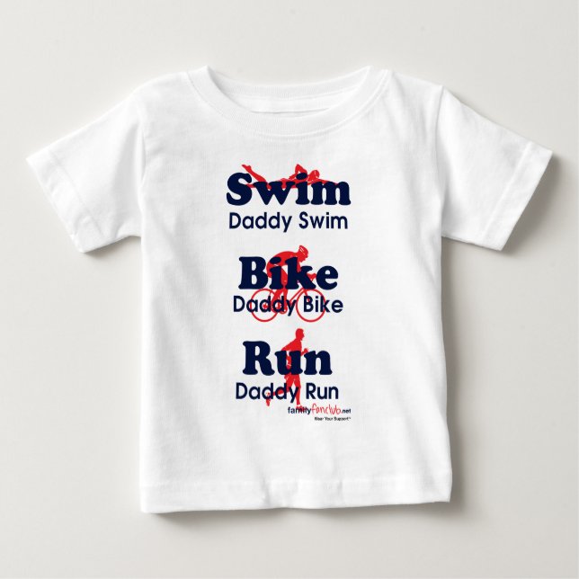 Triathlon-Vati Baby T-shirt (Vorderseite)