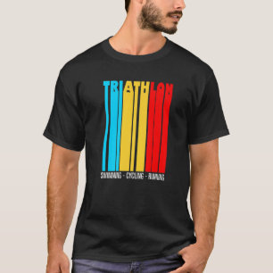 Triathlon Vintag Colors Liebe für Fahrrad und Swim T-Shirt