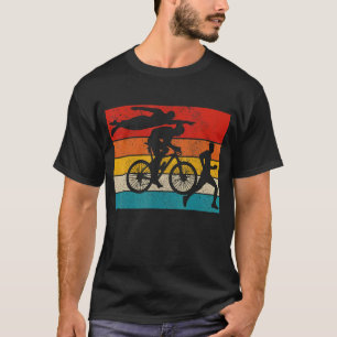 Triathlon Vintag Retro Swim Bike Run Sport Anzug T T-Shirt
