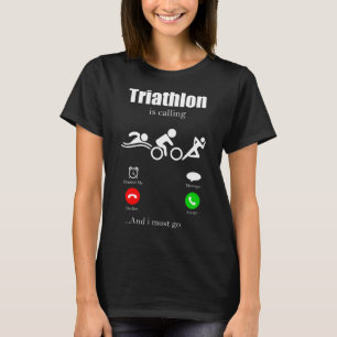 Triathlon Wettbewerb Swim Bike Run T-Shirt