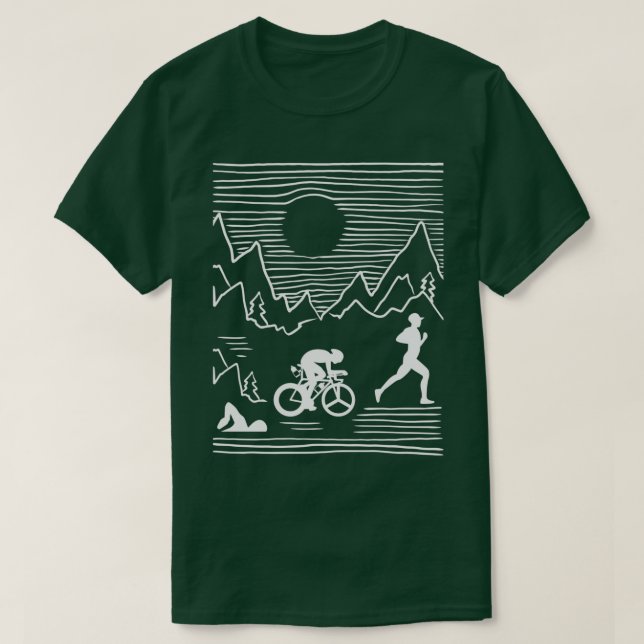 Triathlon wunderbare Natur 3 T-Shirt (Design vorne)