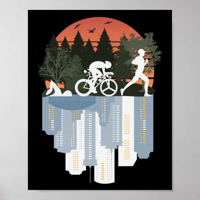 Triathlon, wunderbare Natur Poster (Vorne)