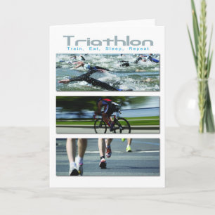 Triathlon - Zug, essen, schlafen, wiederholen Karte