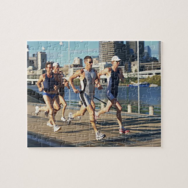 Triathloners laufen puzzle (Horizontal)
