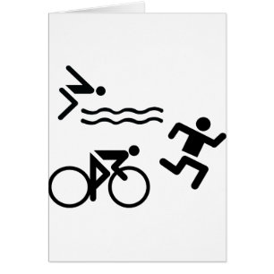 Triatholon - laufendes Schwimmenradfahren