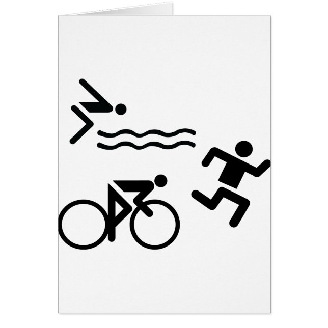 Triatholon - laufendes Schwimmenradfahren (Vorne)