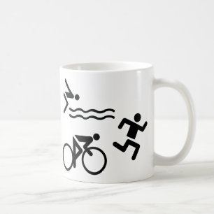 Triatholon - laufendes Schwimmenradfahren Tasse