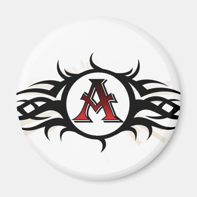 Tribal A Round Magnet (Vorne)