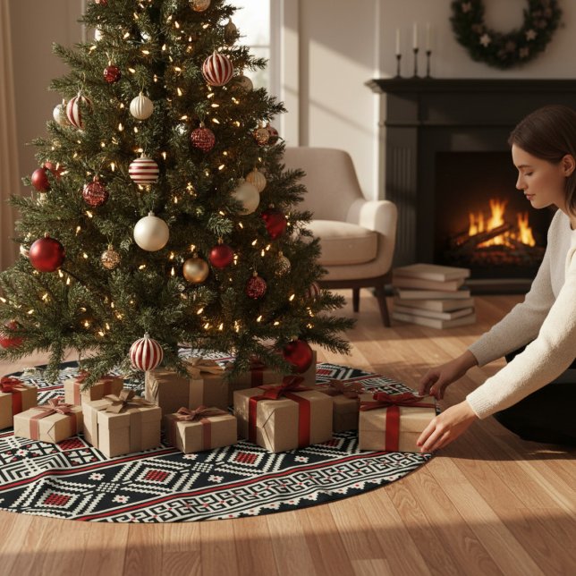 Tribal Abstrakt Pattern Polyester Weihnachtsbaumdecke (Von Creator hochgeladen)