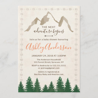 Tribal Adventure Baby Shower Einladung