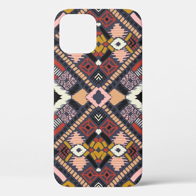Tribal African Zickzack Aztec Muster Case-Mate iPhone Hülle (Rückseite)