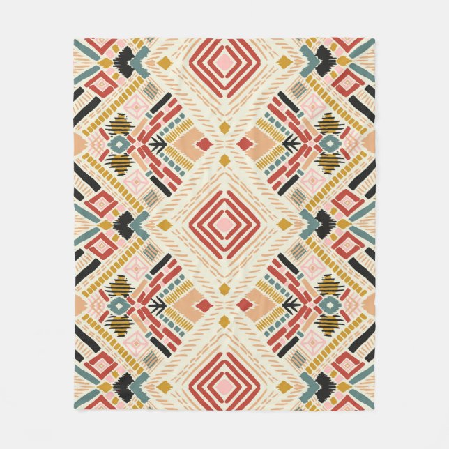Tribal African Zickzack Aztec Muster Fleecedecke (Vorderseite)