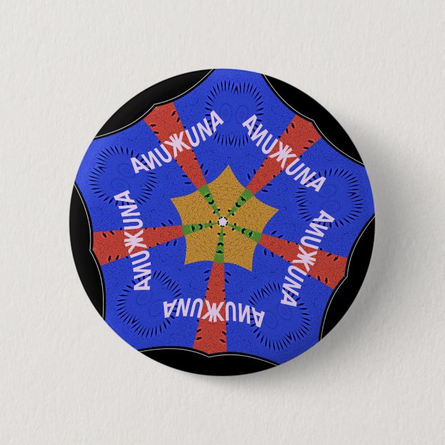 Tribal-afrikanisches Design: Hakuna Matata Button (Vorderseite)