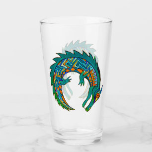 Tribal Alligator Art Glas