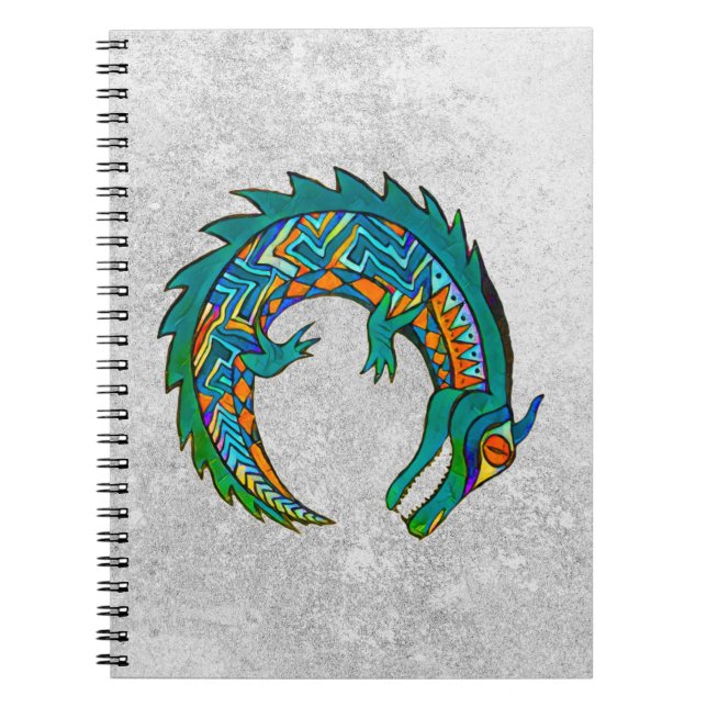 Tribal Alligator Art Notizblock (Vorderseite)