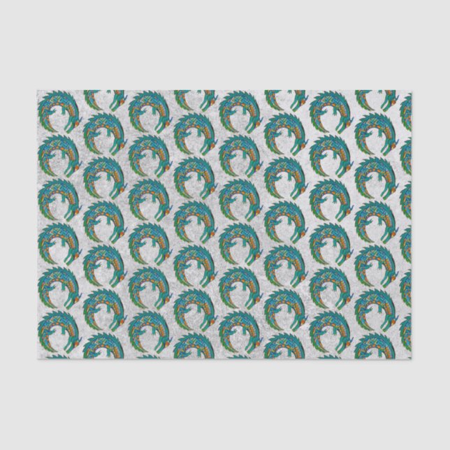 Tribal Alligator Art Seidenpapier (Vorderseite)