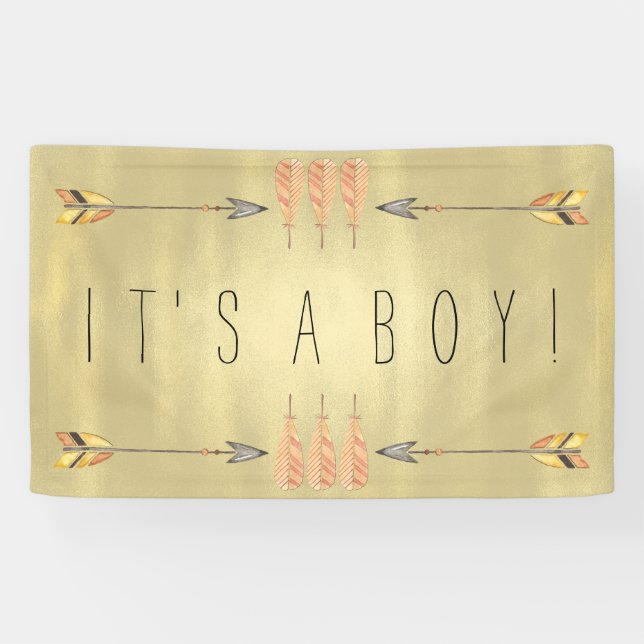 Tribal Arrow Baby Dusche Banner (Horizontal)