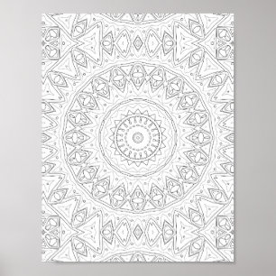 Tribal Arrow Mandala Malbuch Intricate Kunst Poster
