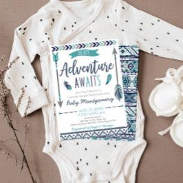 Tribal Arrows Adventure Boy Baby Shower Einladung