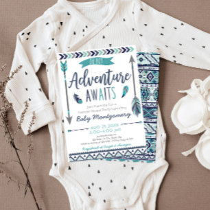 Tribal Arrows Adventure Boy Baby Shower Einladung