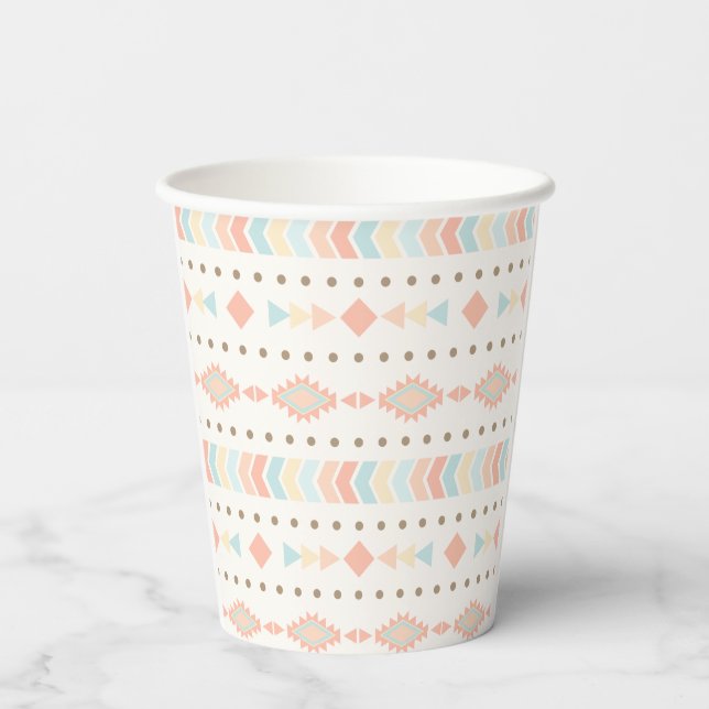 Tribal Arrows Boho Party Paper Cup Pappbecher (Rückseite)