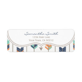 Tribal Arrows Orange Blue und Grau Rücksendeadress