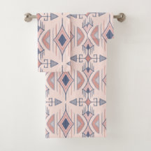Tribal Arrows, Slate Blue, Blush Pink, Terracotta