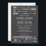 Tribal Arrows Wedding Invitation | Grau Einladung<br><div class="desc">Dies ist Teil einer Hochzeitssuite - passende Produkte sind erhältlich. Andere Farben sind verfügbar.</div>